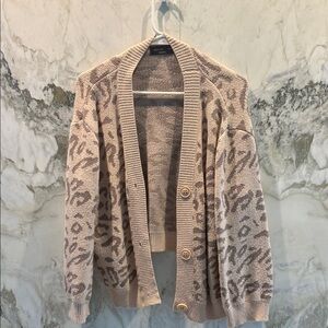 Super soft cozy animal print cardigan